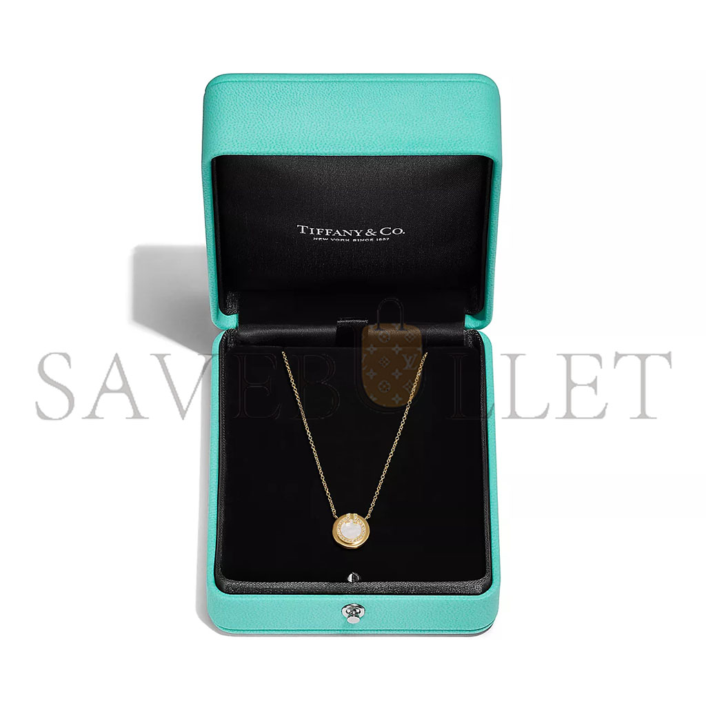 TIFFANY T DIAMOND AND MOTHER-OF-PEARL CIRCLE PENDANT 67520521